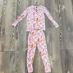 Gigi & Max Western-Cowgirl Print Pajama Set